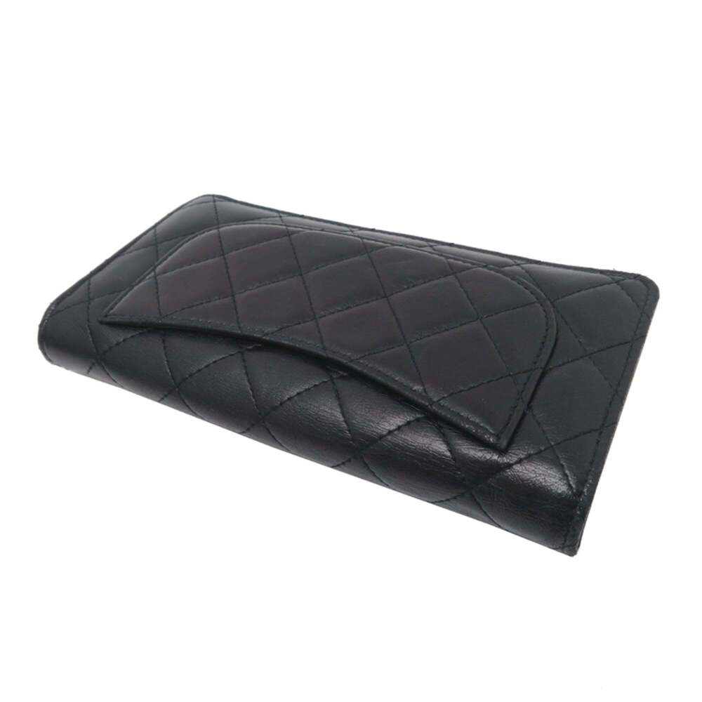 CHANEL Authentic Black Lambskin Leather Wallet - Picture 4 of 10